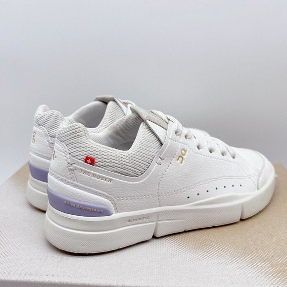 On Cloud ROGER Centre Court Tennis Running Shoe White/ Lavender Leather Wms US 6 - Picture 5 of 11